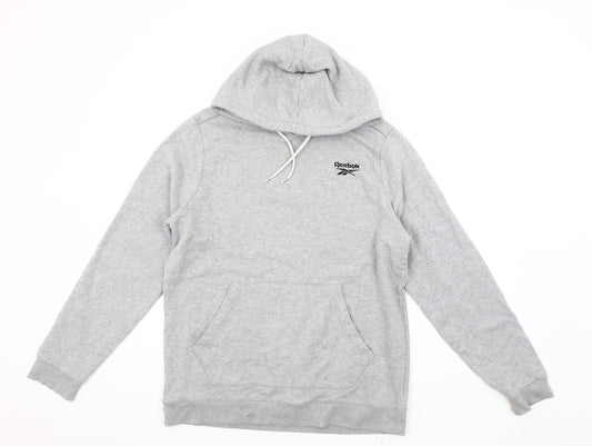 Reebok Men's Grey Pullover Hoodie - L