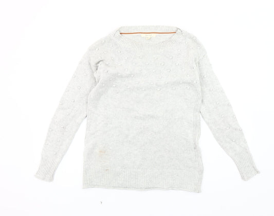 White Stuff Women's Grey Pullover Jumper Size 8