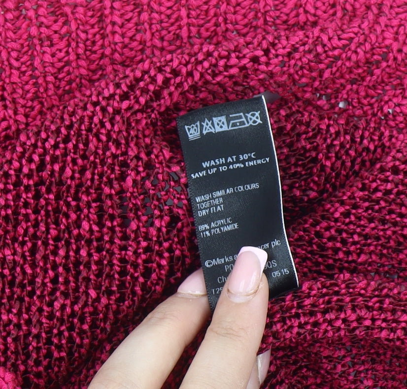 Marks and Spencer Women's Red Pullover Jumper Size 14