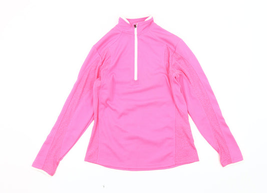 Trespass Women’s Pink Half-Zip Sweatshirt Size 12