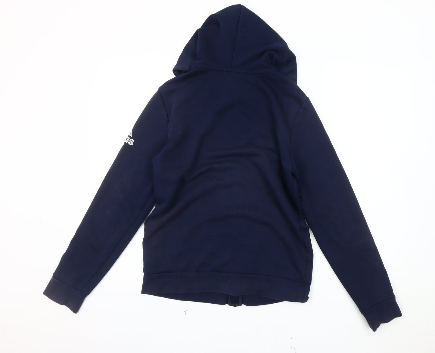 Adidas Unisex Blue Hoodie Jacket M Logo Sports Zip