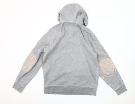 Crew Clothing Co Men’s Grey Pullover Hoodie Size S