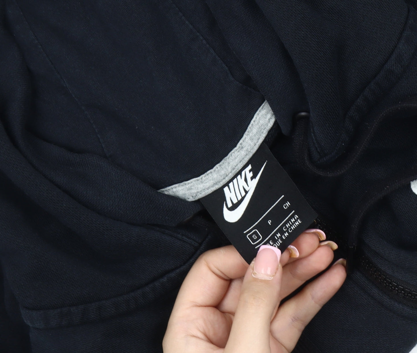 Nike Men's Black Hoodie Jacket, Size S, Casual