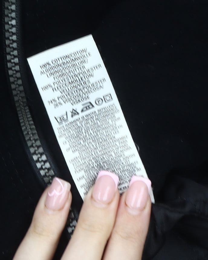 Marks and Spencer Women’s Black Coat Size 14 Zip Toggle