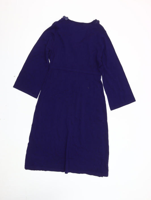 Boden Women's Blue V-Neck Sequin Dress Size 12