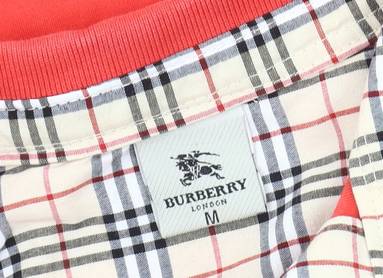 Burberry Women's Red Cotton Polo Shirt M Casual