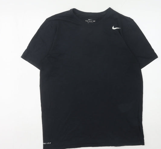 Mens UK Size M Nike Black Cotton Blend T-Shirt