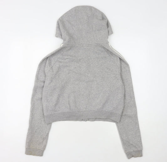 Adidas Women's Grey Full Zip Hoodie Size 14