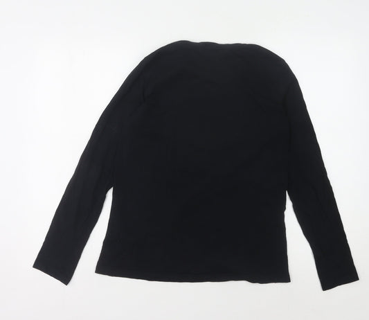 Diesel Men's Black Logo Long Sleeve T-Shirt Size M