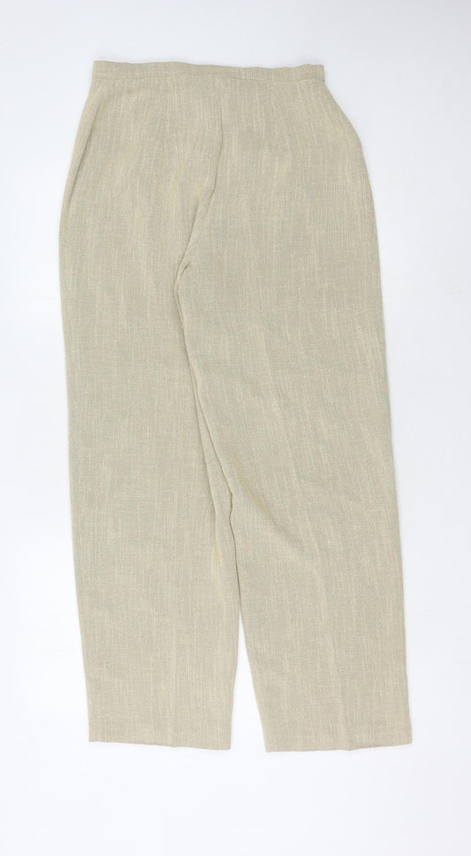 Gianfranco Corneli Women's Beige Straight Trousers Size 12