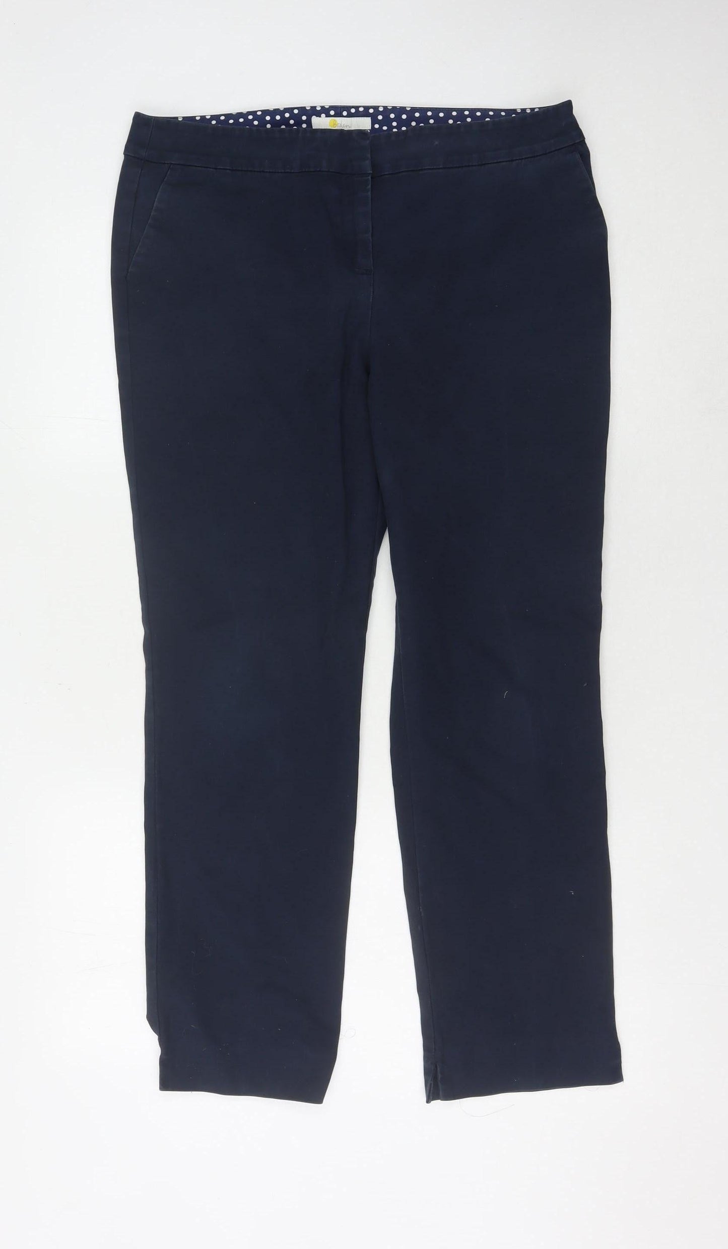 Boden Women's Blue Straight Trousers Size 14 Plus