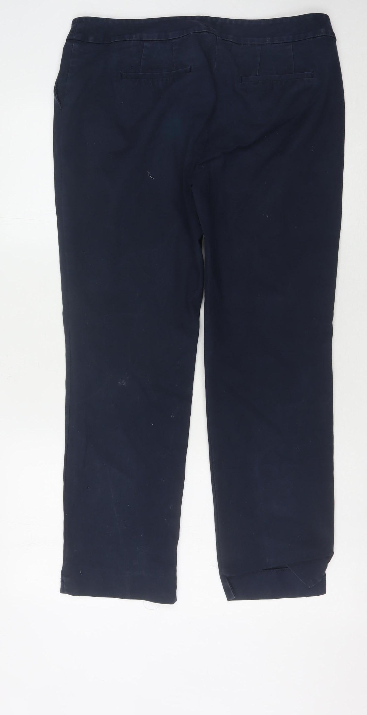 Boden Women's Blue Straight Trousers Size 14 Plus