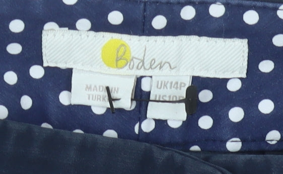 Boden Women's Blue Straight Trousers Size 14 Plus