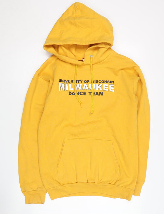 Champion Unisex Yellow Pullover Hoodie, Size S