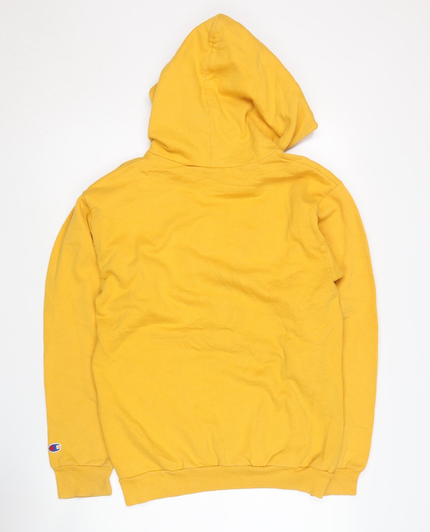 Champion Unisex Yellow Pullover Hoodie, Size S