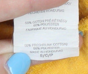 Champion Unisex Yellow Pullover Hoodie, Size S