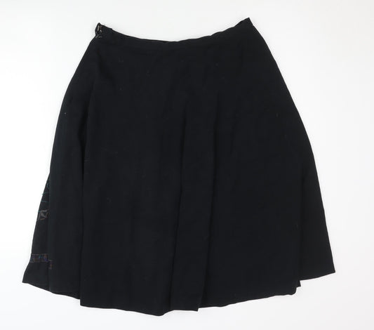 Eci New York Women's Black Embroidered Skirt Size 8
