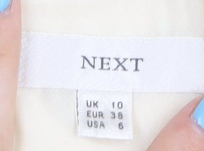 Next Women Ivory Embroidered Sleeveless Blouse UK 10
