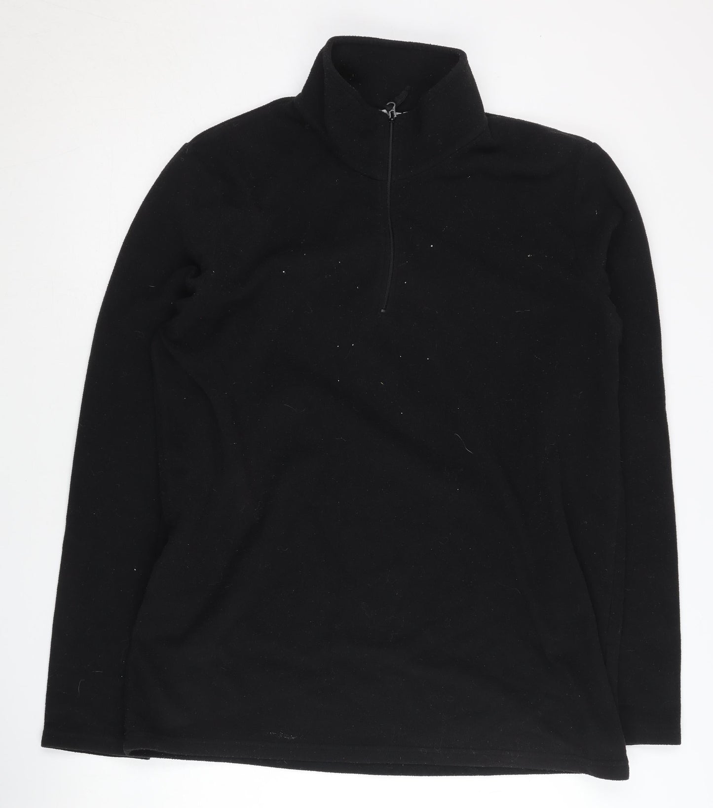 Mountain Warehouse Unisex Black Fleece Pullover Sweatshirt
