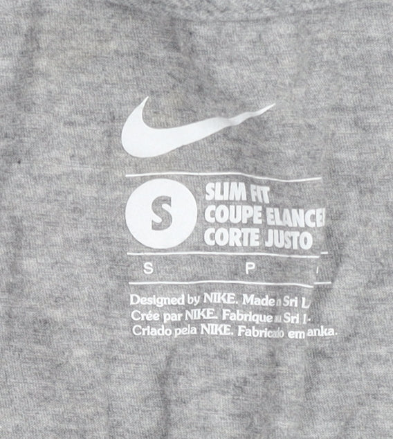 Nike Women's Grey V-Neck Slim Fit T-Shirt Size S
