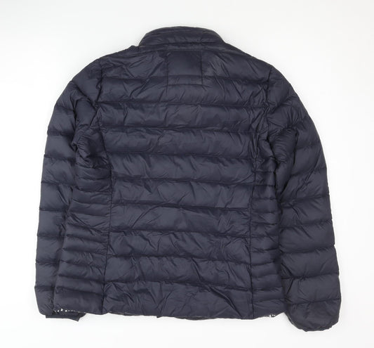 Crew Clothing Women's Blue Puffer Jacket Size 10, Excellent