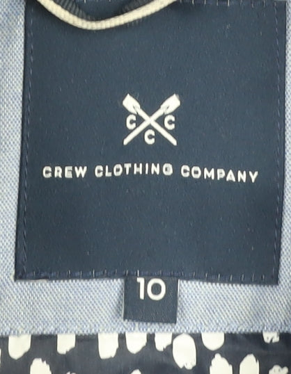 Crew Clothing Women's Blue Puffer Jacket Size 10, Excellent