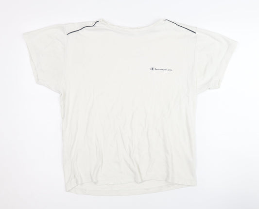 Champion Unisex White T-Shirt, Large, Casual Basic Wear