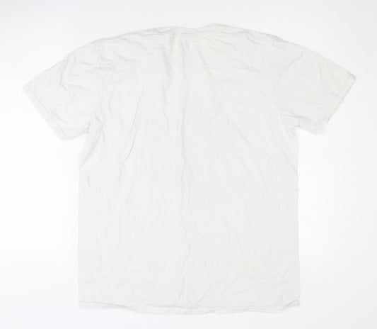 Harry Potter Men's White Large Hogwarts T-Shirt