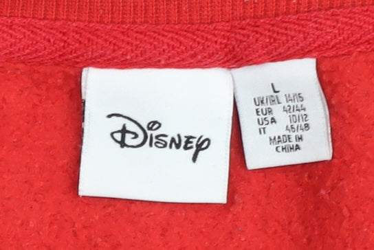 Disney Red Mickey Mouse Sweatshirt Unisex L