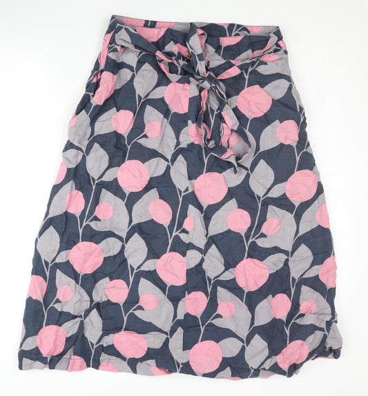 White Stuff Women's Multicoloured Floral Midi Skirt, Size 10