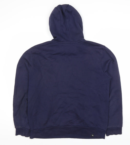 Puma Men's Blue Grey Hoodie M