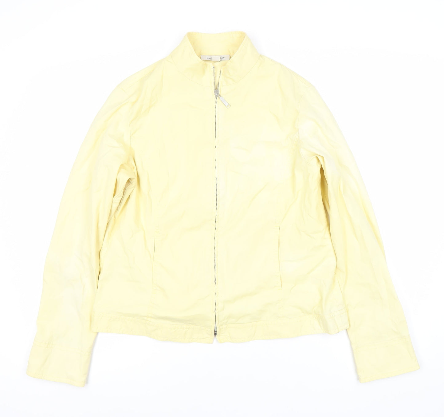 Laura Ashley Women's Yellow Casual Zip Jacket Size 16