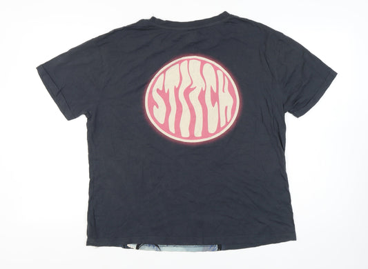 Disney Unisex Black Stitch T-Shirt M