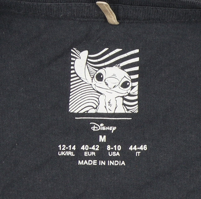 Disney Unisex Black Stitch T-Shirt M