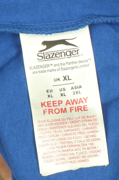 Slazenger Men's Blue XL V-Neck T-Shirt