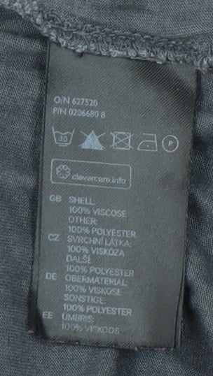 H&M Women’s Grey Top, Size 12, 3/4 Sleeve, V-Neck