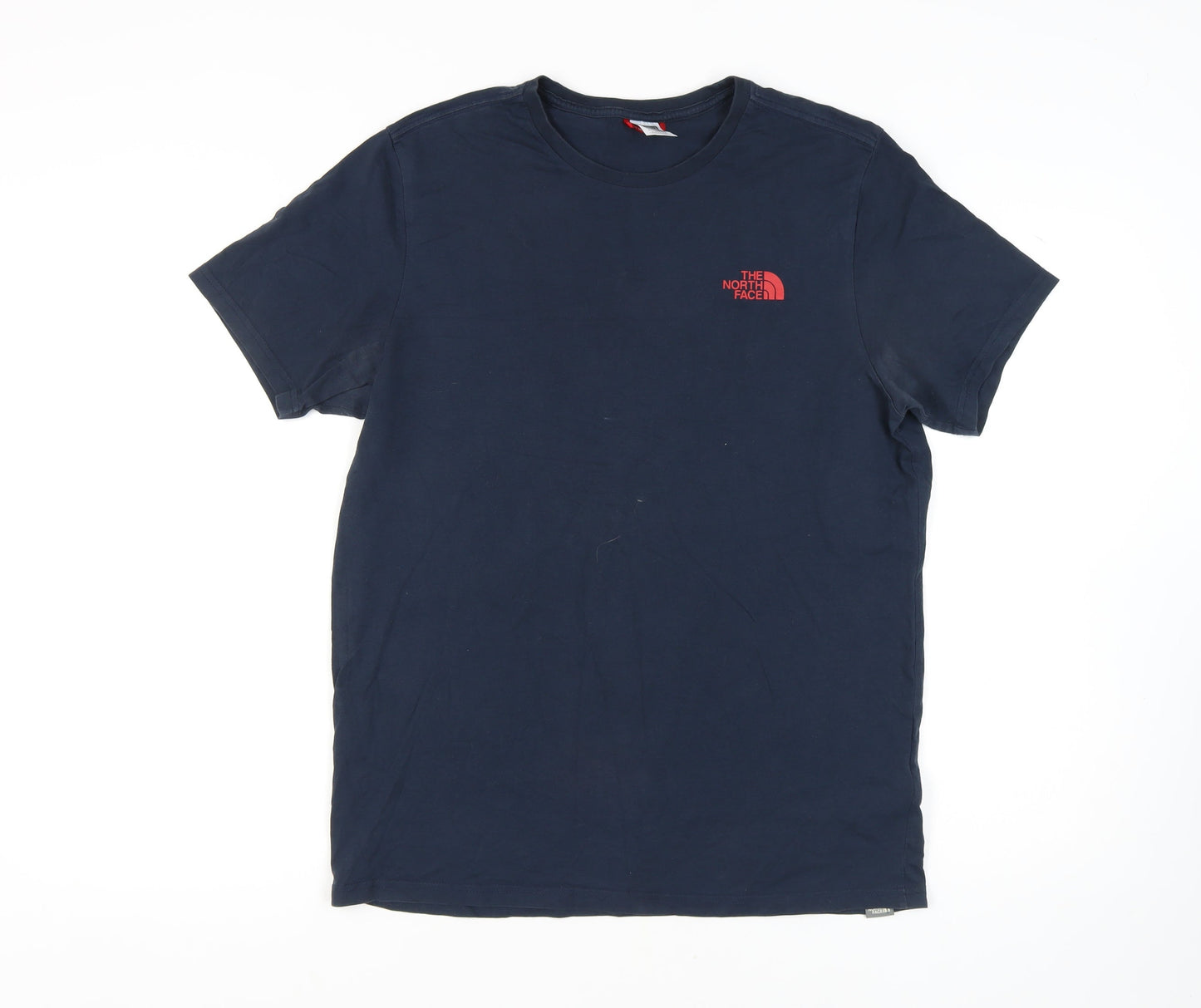 The North Face Men's Blue Cotton Logo T-Shirt, Size L