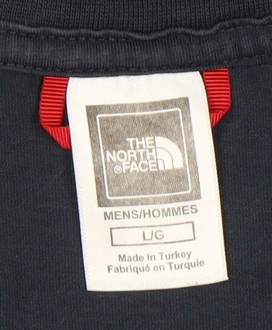 The North Face Men's Blue Cotton Logo T-Shirt, Size L