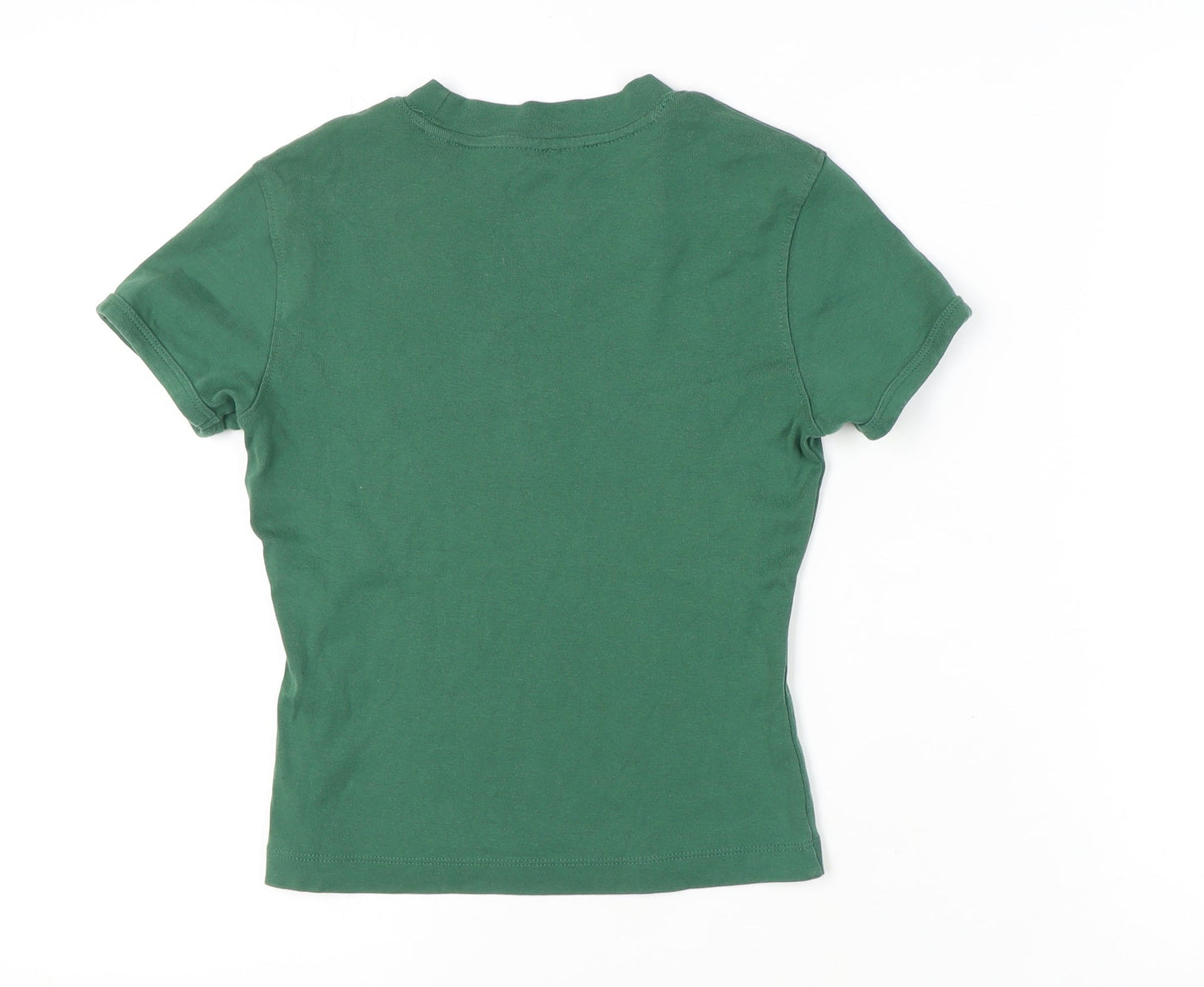Jack Wills Women's Green Slim Fit T-Shirt Size 10