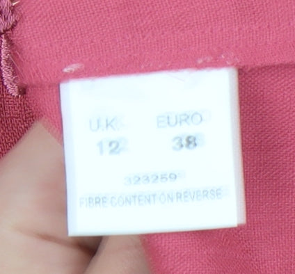 Eastex Women's Pink Embroidered Blouse, Size 12