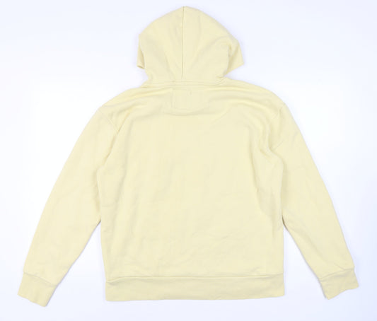 Hollister Men's Yellow Pullover Hoodie - Size L