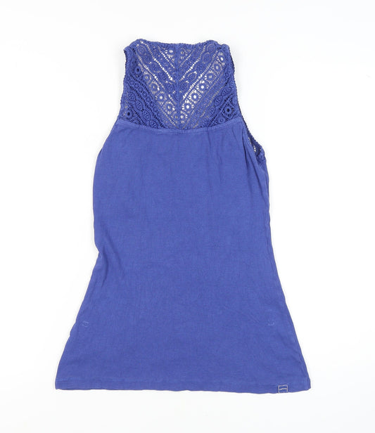 FatFace Women's Blue Crochet Trim Tank Size 12