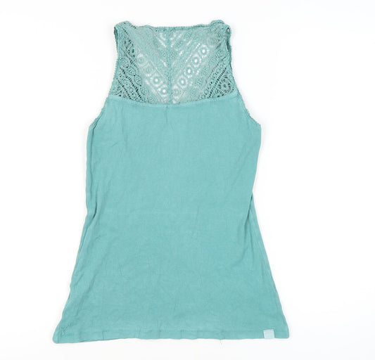 FatFace Women's Green Crochet Tank, Size 12