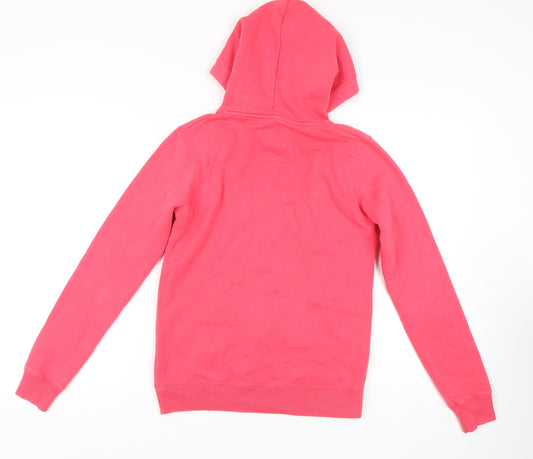 Jack Wills Women's Pink Pullover Hoodie - Size 10