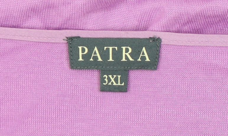 Patra Women's Purple 3XL Basic T-Shirt, Bamboo Blend