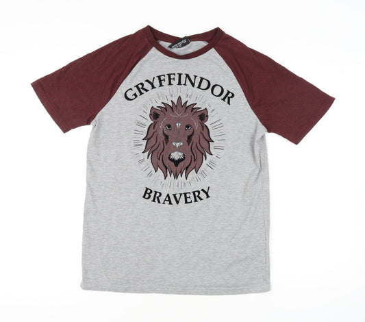 Harry Potter Men's Gryffindor T-Shirt Small Grey