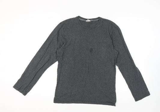 Calvin Klein Men's Grey Long Sleeve T-Shirt, Size M