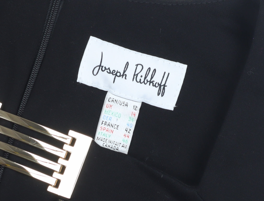 Joseph Ribkoff Women's UK 12 Black Multicoloured Dress