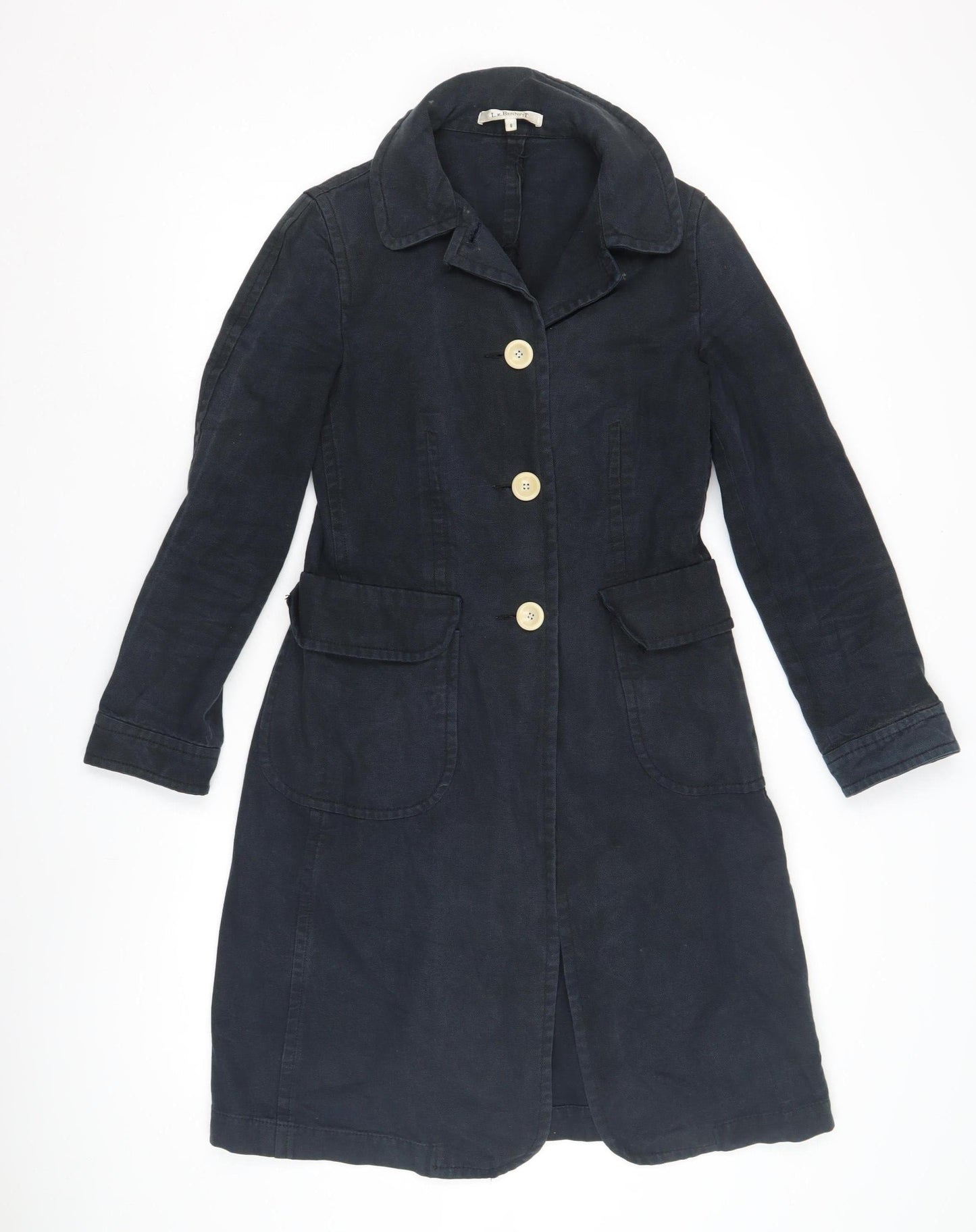 L.K. Bennett Women's Blue Mid-Length Overcoat, Size 8