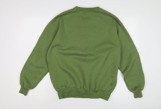 Pull&Bear Green Unisex Graphic Sweatshirt, S